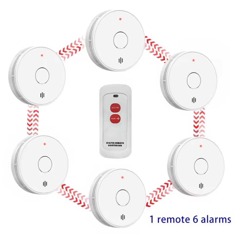 Smoke Detector Interconnected - Détecteur de fumée/télécommande interconnectée par batterie