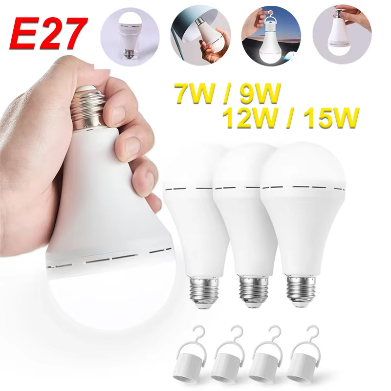 Power Outage Light - Ampoule LED rechargeable E27 d'urgence 7W/9W/12W/15W,