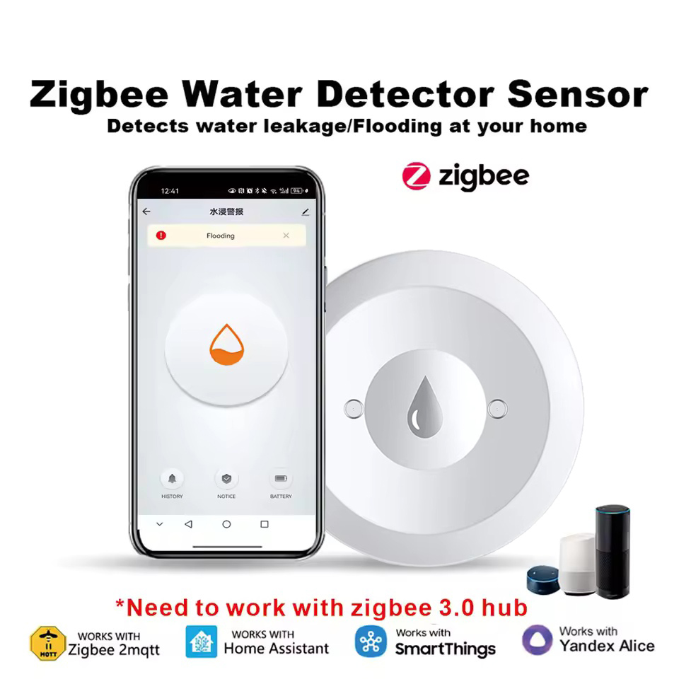 Water Alarm Sensor - Compatible avec Tuya ZigBee 3.0, capteur