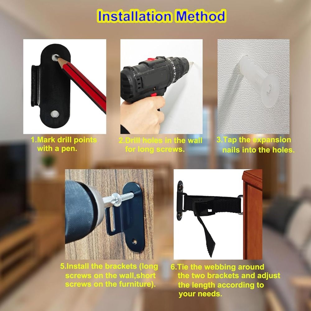 Ancrages de meubles anti-tremb - Earthquake Anchor Strap avis et prix