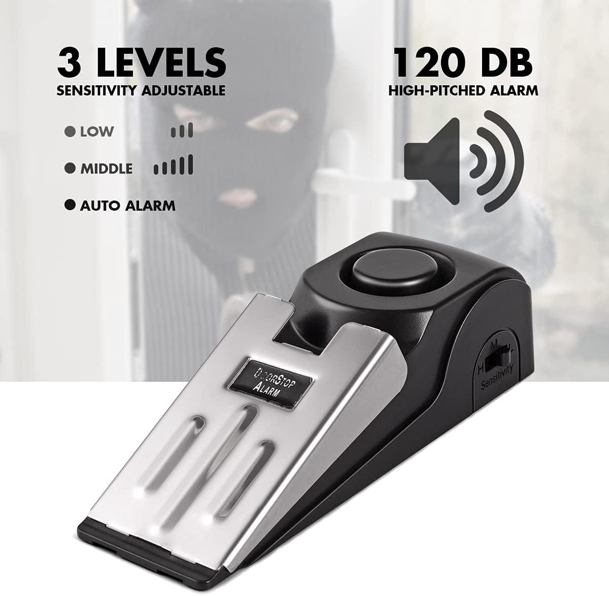 1/2 pièces Portable voyage 120 - Door Stop Alarm avis et prix